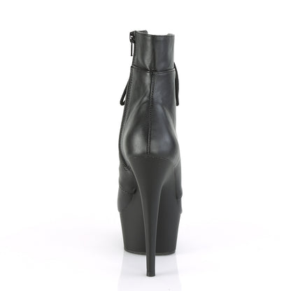 Pleaser Bottines pour femmes DELIGHT-600-21 BLK FAUX CUIR / BLK MATTE