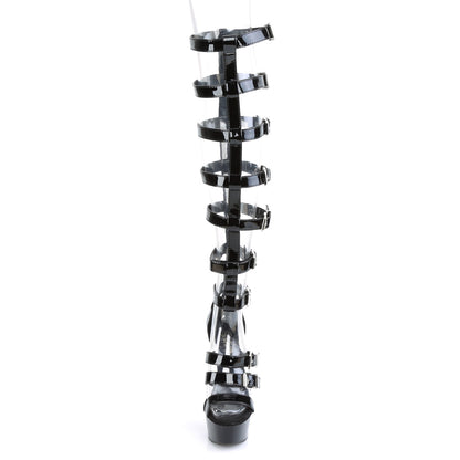 Pleaser Sandales pour femmes DELIGHT-600-46 blk pat / blk