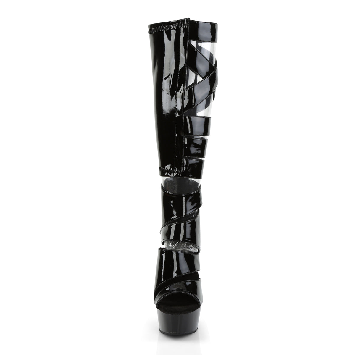 Pleaser Bottes pour femmes DELIGHT-600-49 blk str pat / blk