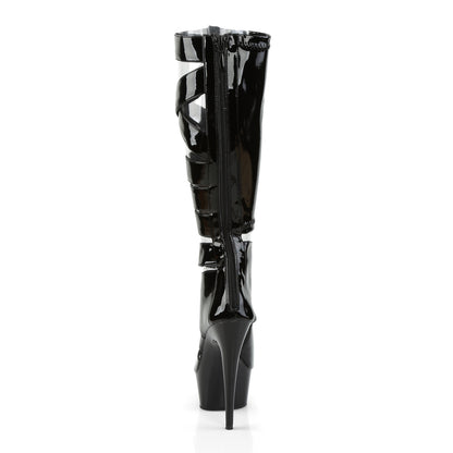 Pleaser Bottes pour femmes DELIGHT-600-49 blk str pat / blk