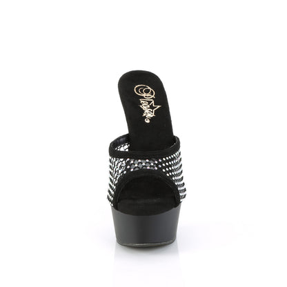 Pleaser  Des sandales DELIGHT-601-6rm BLK FAUX SUEDE-RS MESH / BLK MATTE