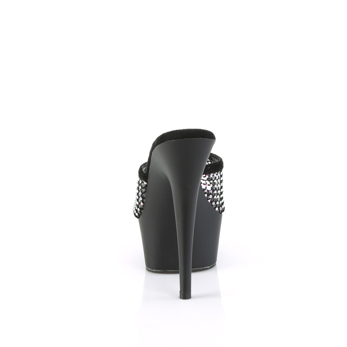 Pleaser  Des sandales DELIGHT-601-6rm BLK FAUX SUEDE-RS MESH / BLK MATTE