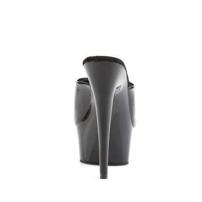 Pleaser Sandales pour femmes DELIGHT-601 BLK PAT / BLK