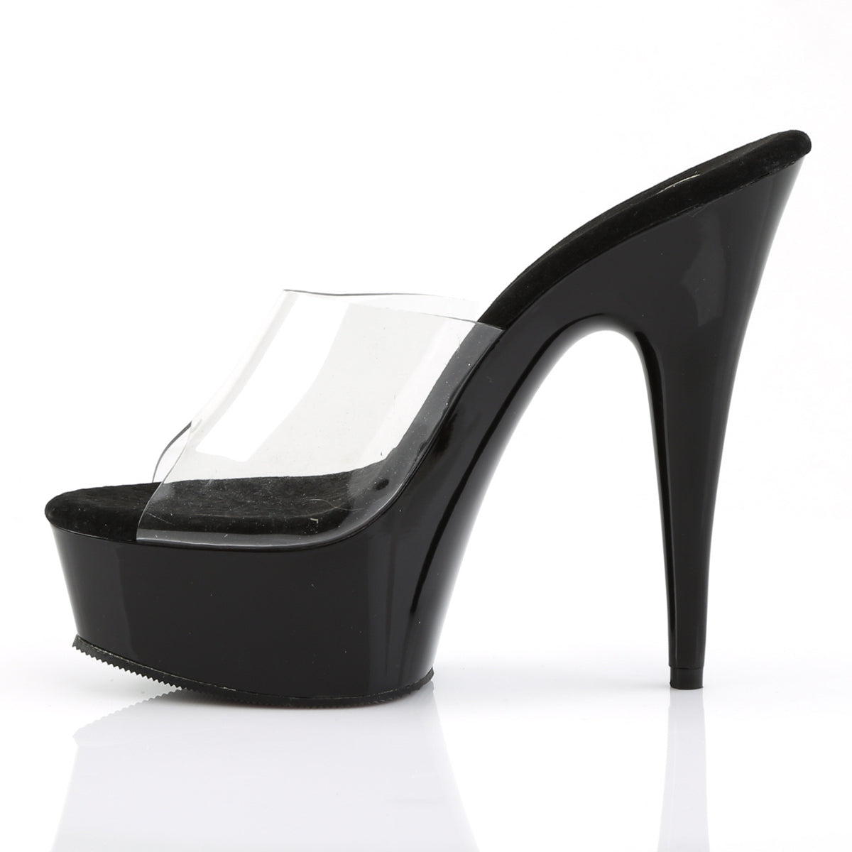 Pleaser Womens Sandals DELIGHT-601 Clr/Blk