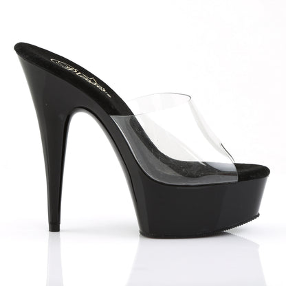 Pleaser Sandales pour femmes DELIGHT-601 CLR / BLK