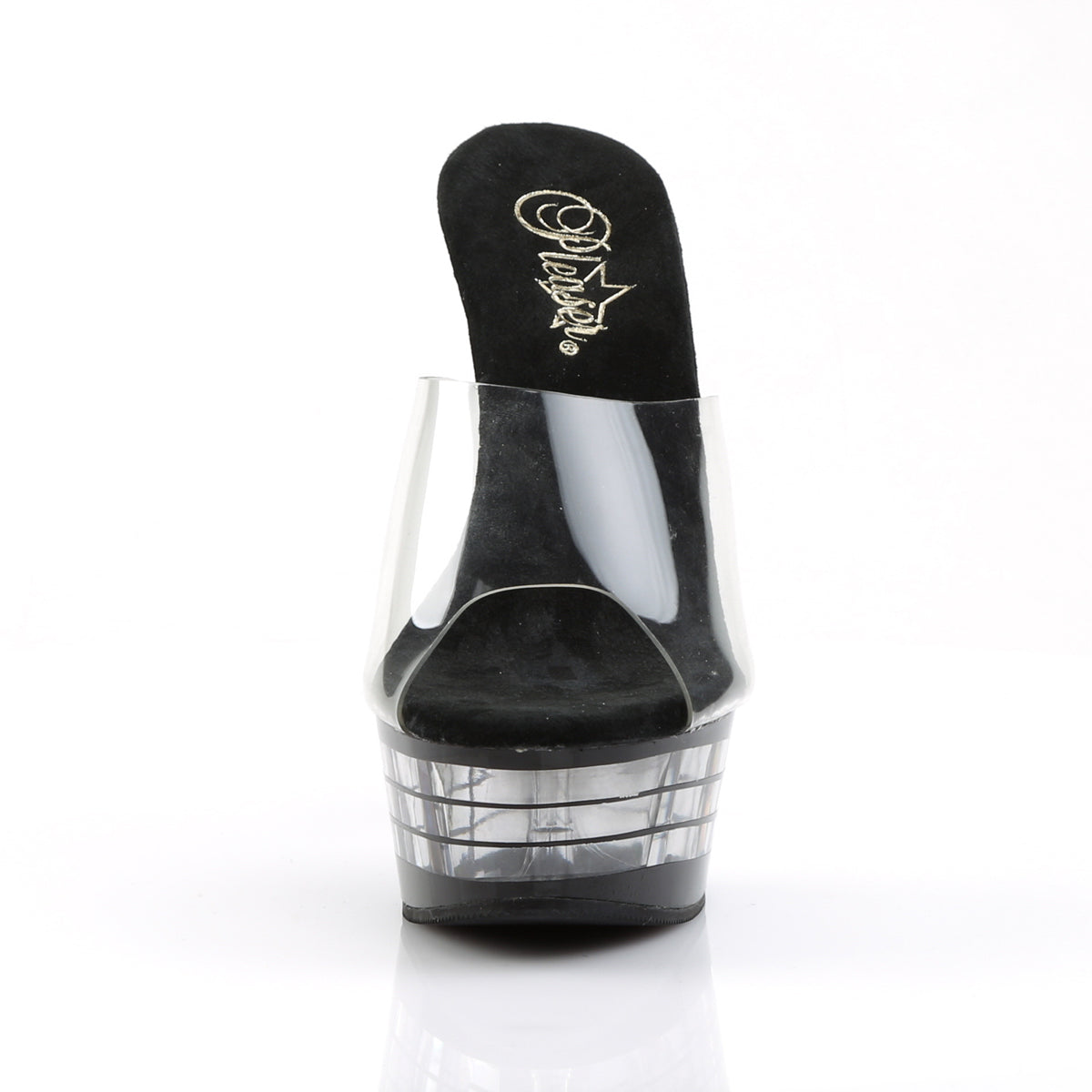 Pleaser Sandales pour femmes DELIGHT-601ln CLR / BLK
