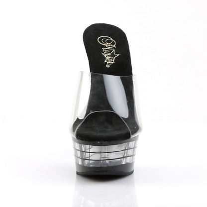 Pleaser Sandales pour femmes DELIGHT-601ln CLR / BLK