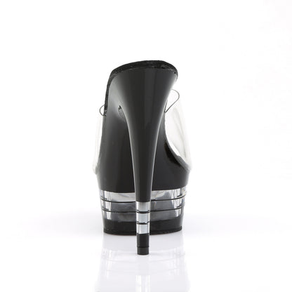 Pleaser Sandales pour femmes DELIGHT-601ln CLR / BLK