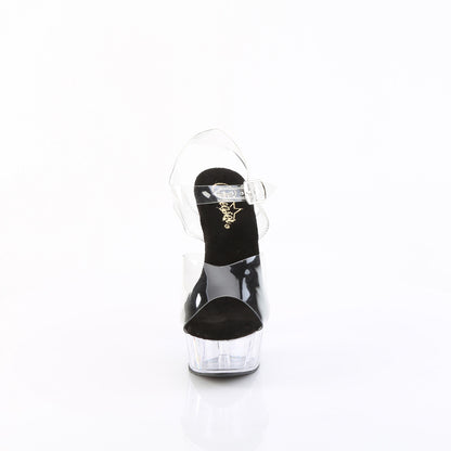 Pleaser Sandales pour femmes DELIGHT-608 CLR-BLK / CLR