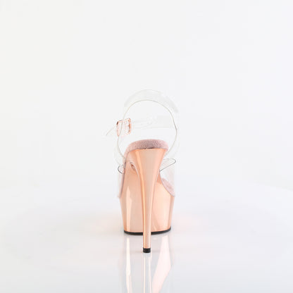Pleaser Sandales pour femmes DELIGHT-608 CLR / chrome or rose