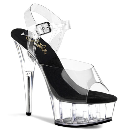Pleaser Sandales pour femmes DELIGHT-608 CLR-BLK / CLR