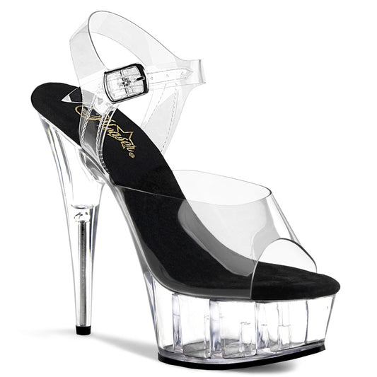 Pleaser Sandales pour femmes DELIGHT-608 CLR-BLK / CLR