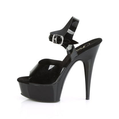 Pleaser Sandales pour femmes DELIGHT-608n BLK (gelée) TPU / BLK