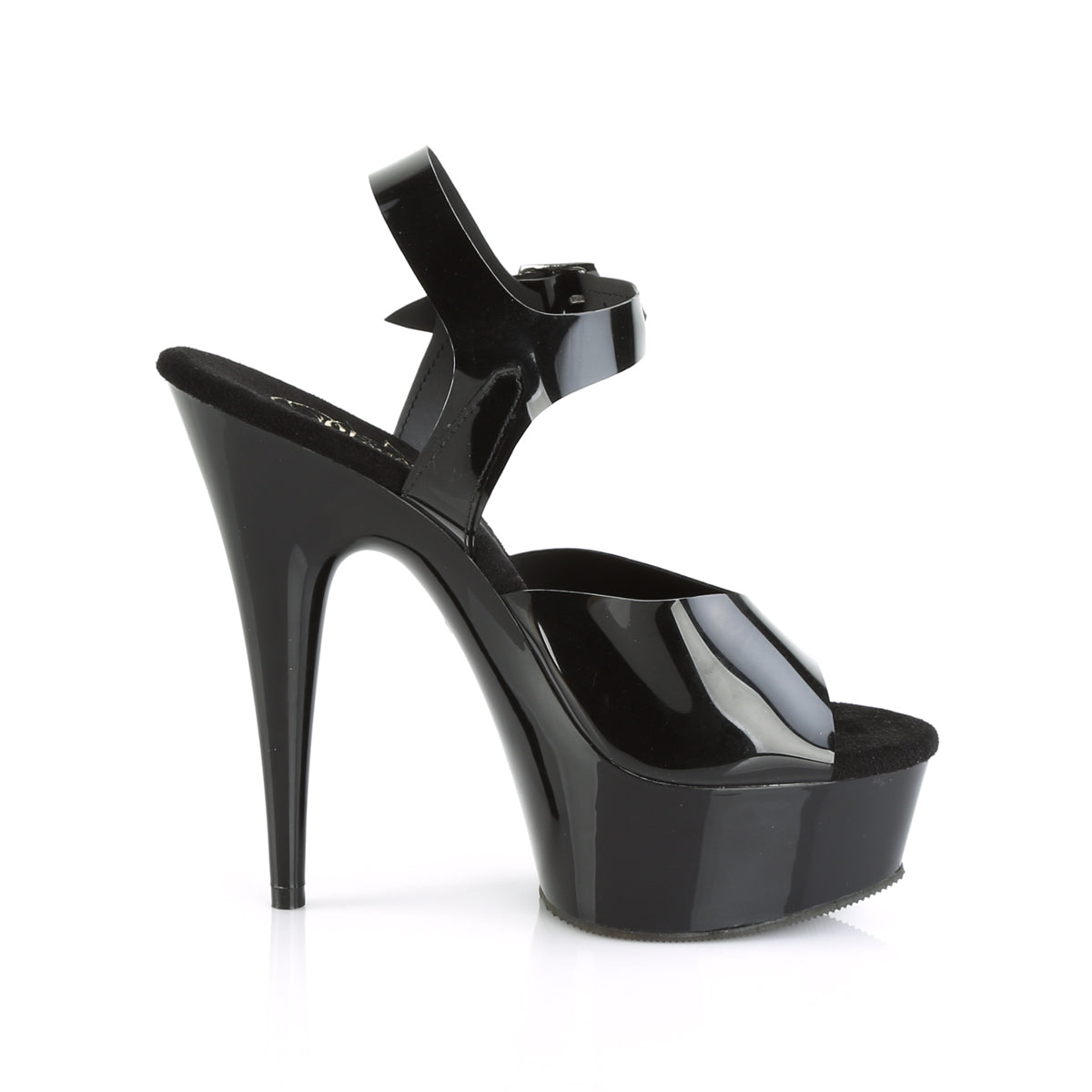 Pleaser Sandales pour femmes DELIGHT-608n BLK (gelée) TPU / BLK