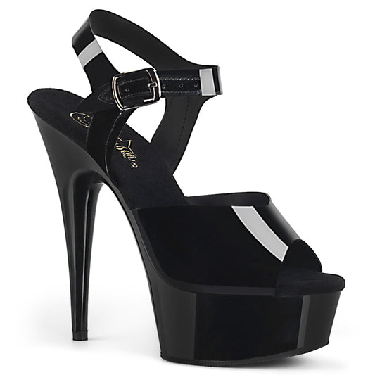 Pleaser Sandales pour femmes DELIGHT-608n BLK (gelée) TPU / BLK