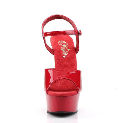 Pleaser Sandales pour femmes DELIGHT-609 Pat rouge / rouge