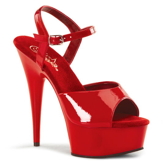 Pleaser Sandales pour femmes DELIGHT-609 Pat rouge / rouge