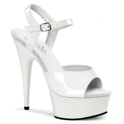 Pleaser Sandales pour femmes DELIGHT-609 wht pat / wt