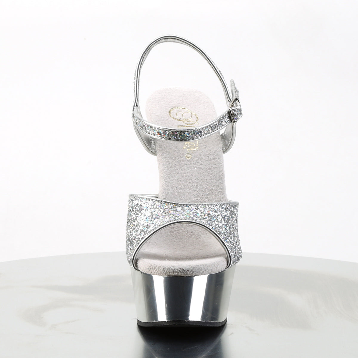 Pleaser Sandales pour femmes DELIGHT-609g SLV Multi GLTR / SLV Chrome