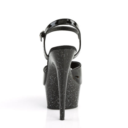 Pleaser Sandales pour femmes DELIGHT-609mg blk pat / blk