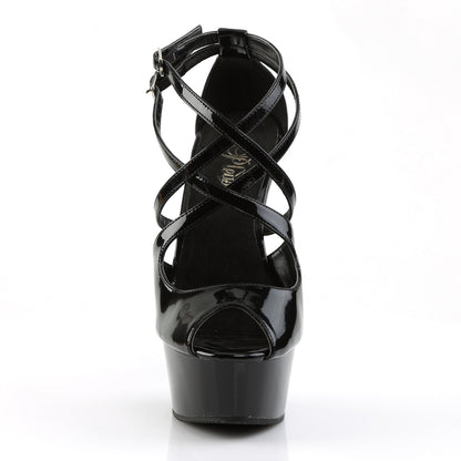 Pleaser Sandales pour femmes DELIGHT-612 blk / blk