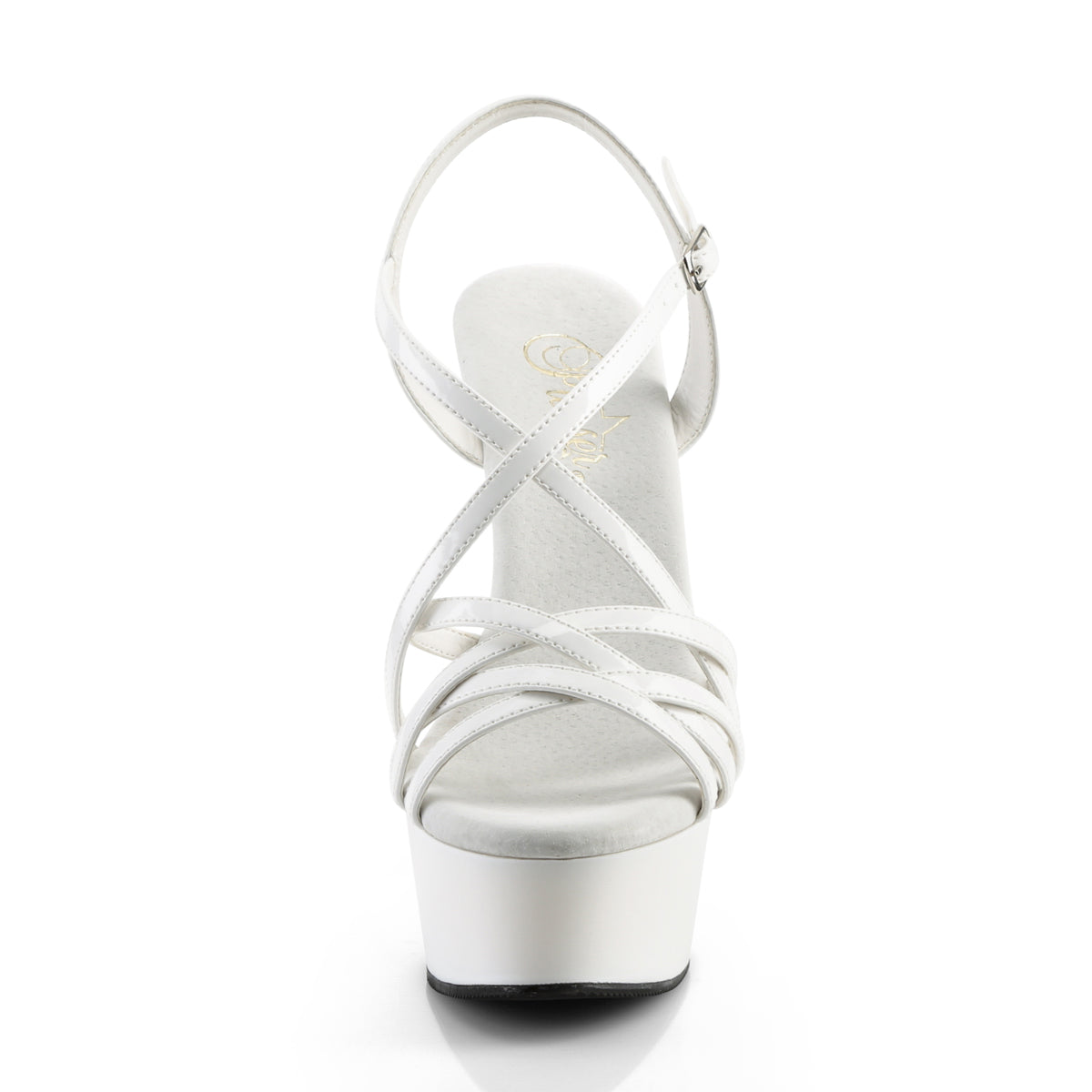 Pleaser Sandales pour femmes DELIGHT-613 wht pat / wt