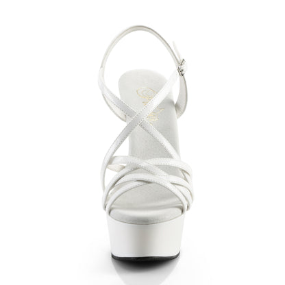 Pleaser Sandales pour femmes DELIGHT-613 wht pat / wt