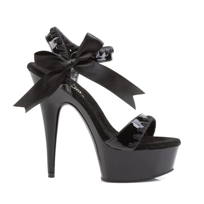 Pleaser Sandales pour femmes DELIGHT-615 blk / blk