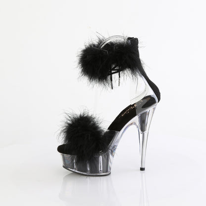 Pleaser   DELIGHT-624f CLR-Blk Fur / M