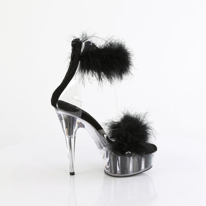 Pleaser   DELIGHT-624f CLR-Blk Fur / M