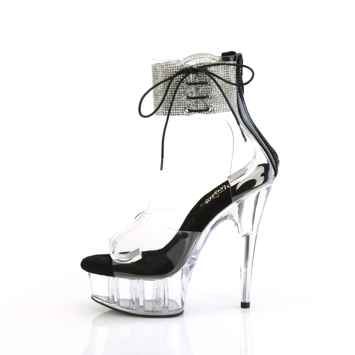 Pleaser   DELIGHT-624RS CLR-BLK / CLR