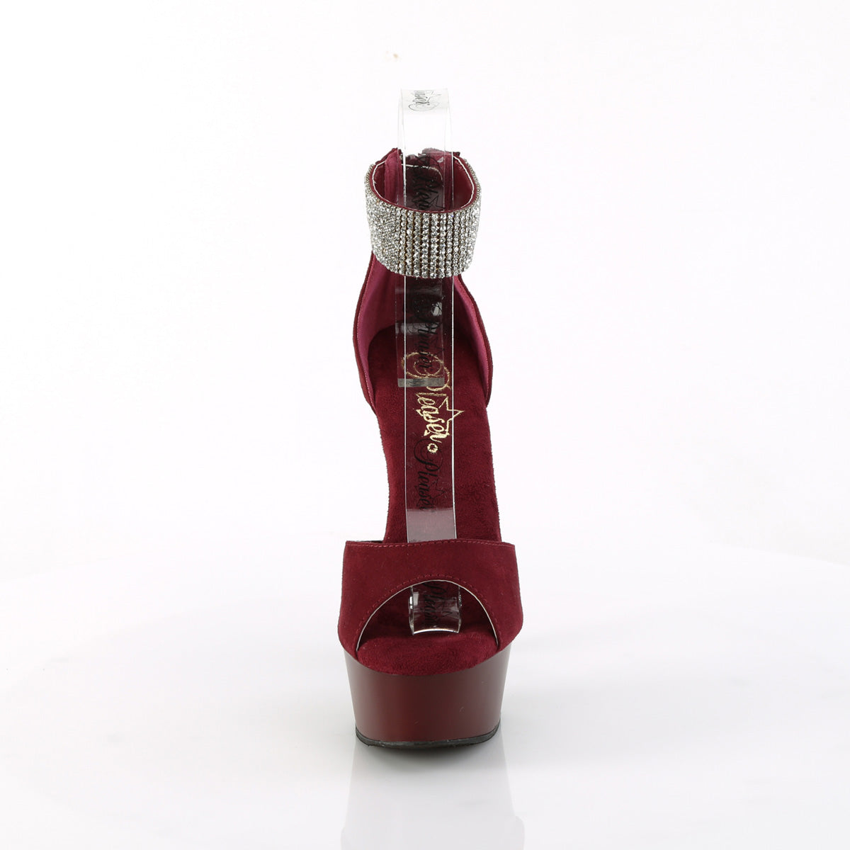Pleaser   DELIGHT-625 Bourgogne Faux Suede / Bourgogne Matte
