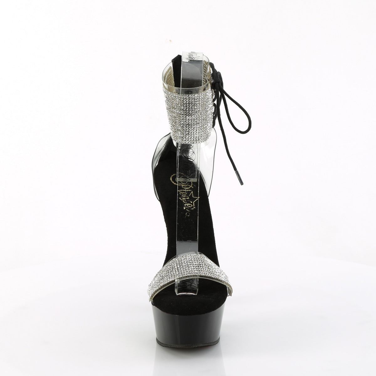 Pleaser   DELIGHT-627RS CLR-BLK / BLK