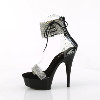 Pleaser   DELIGHT-627RS CLR-BLK / BLK
