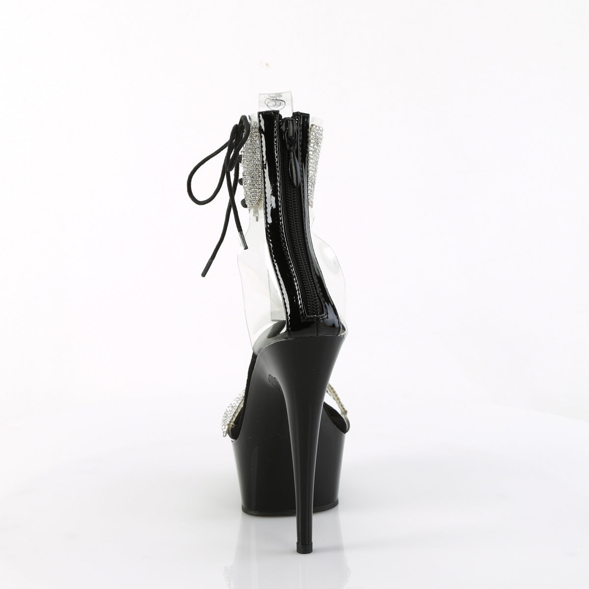 Pleaser   DELIGHT-627RS CLR-BLK / BLK