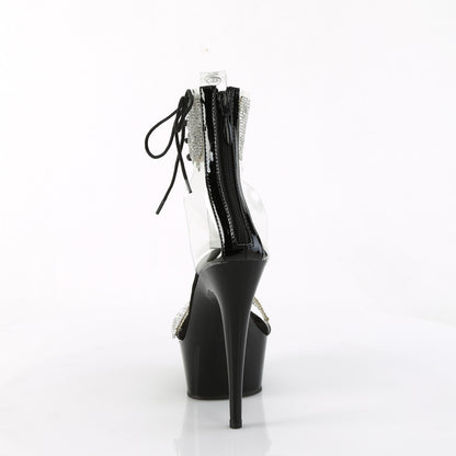 Pleaser   DELIGHT-627RS CLR-BLK / BLK
