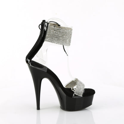 Pleaser   DELIGHT-627RS CLR-BLK / BLK