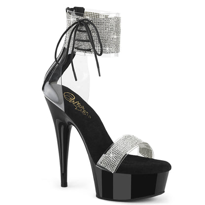 Pleaser   DELIGHT-627RS CLR-BLK / BLK