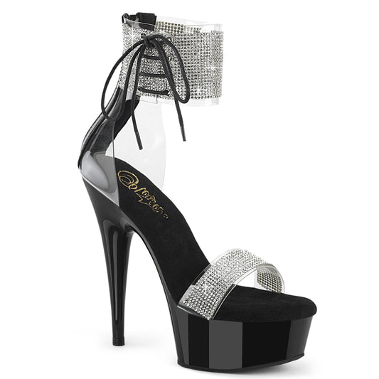 Pleaser   DELIGHT-627RS CLR-BLK / BLK
