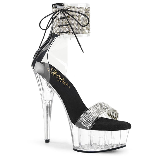 Pleaser   DELIGHT-627RS CLR-BLK / CLR