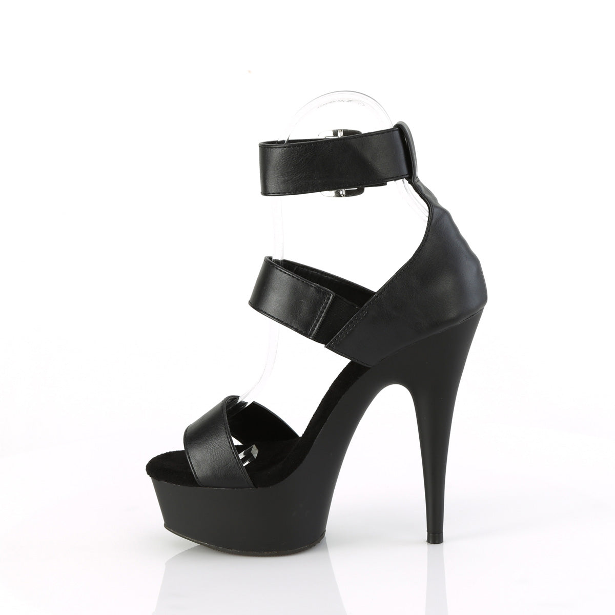 Pleaser   DELIGHT-629 Blk faux cuir / blk matte