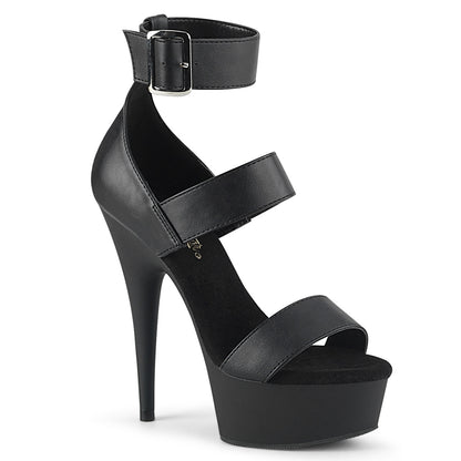 Pleaser   DELIGHT-629 Blk faux cuir / blk matte