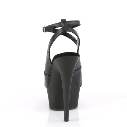 Pleaser Sandales pour femmes DELIGHT-632 BLK FAUX CUIR / BLK MATTE