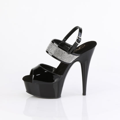 Pleaser   DELIGHT-639 BLK PAT / BLK
