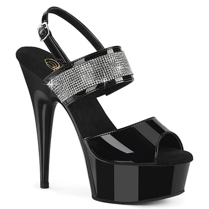 Pleaser   DELIGHT-639 BLK PAT / BLK