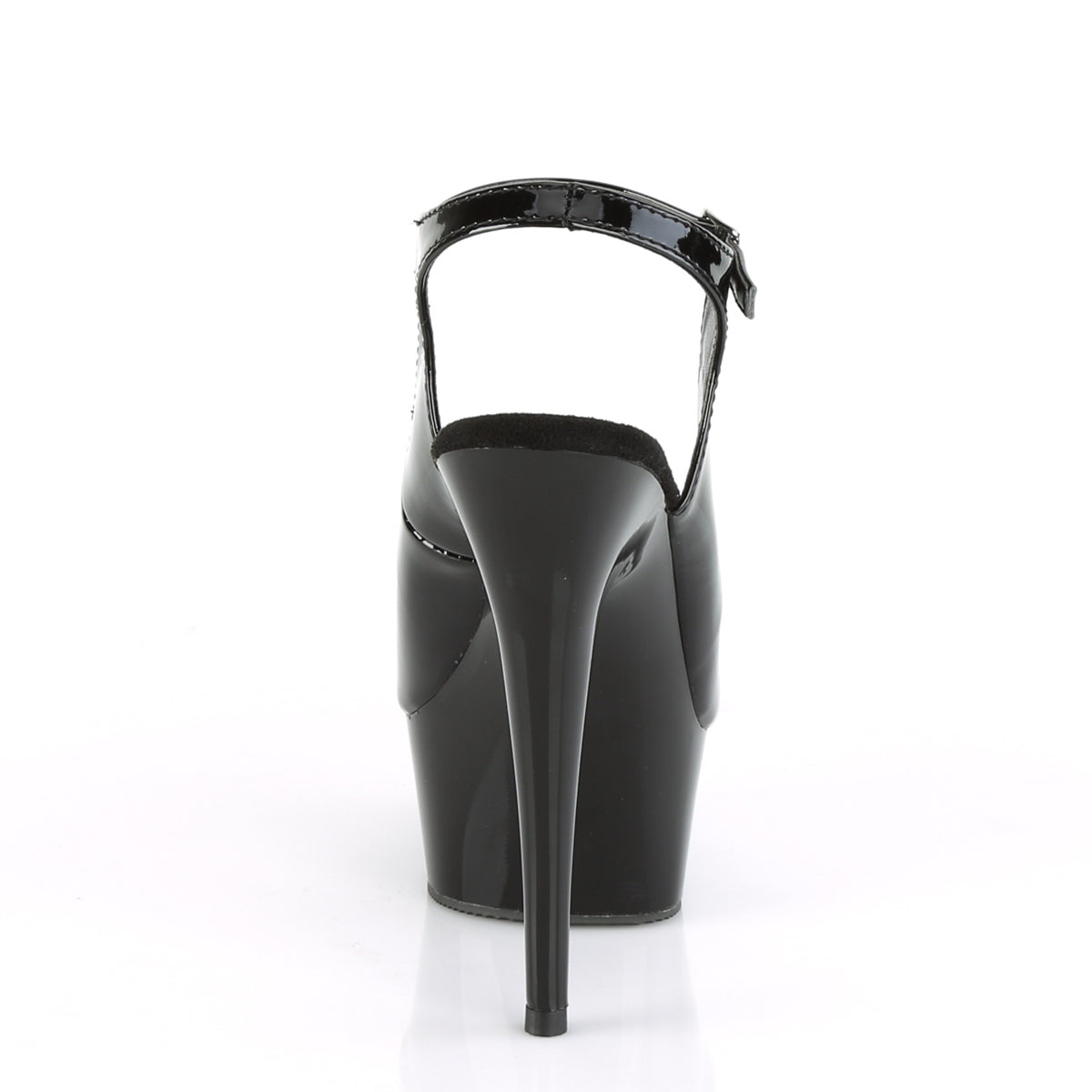Pleaser Sandales pour femmes DELIGHT-655 blk pat / blk