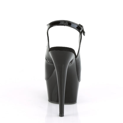 Pleaser Sandales pour femmes DELIGHT-655 blk pat / blk