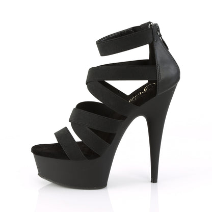Pleaser Sandales pour femmes DELIGHT-659 BLK BAND BAND-FAUX CUIR / BLK MATTE