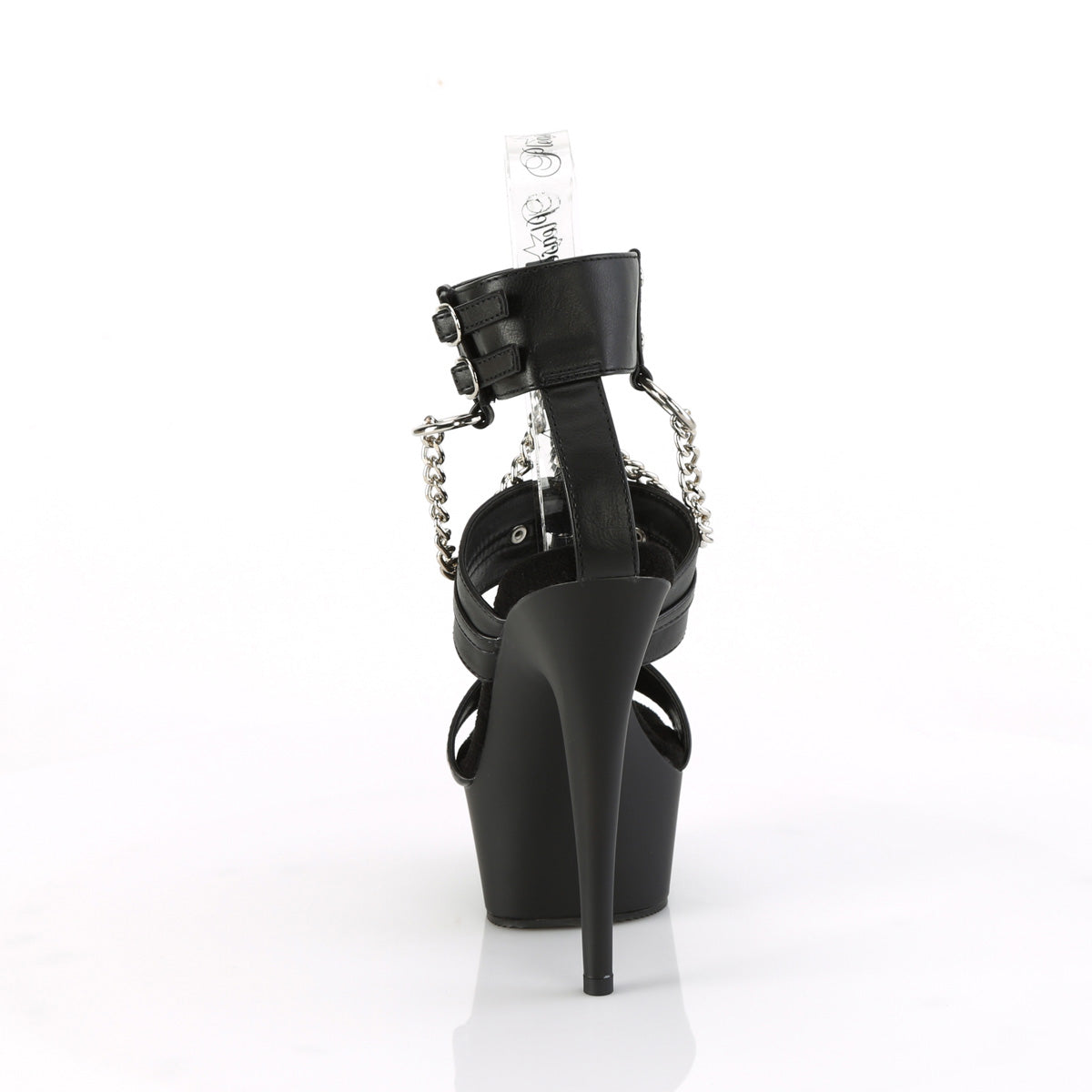 Pleaser   DELIGHT-661 Blk faux cuir / blk matte