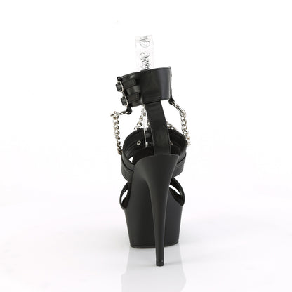 Pleaser   DELIGHT-661 Blk faux cuir / blk matte